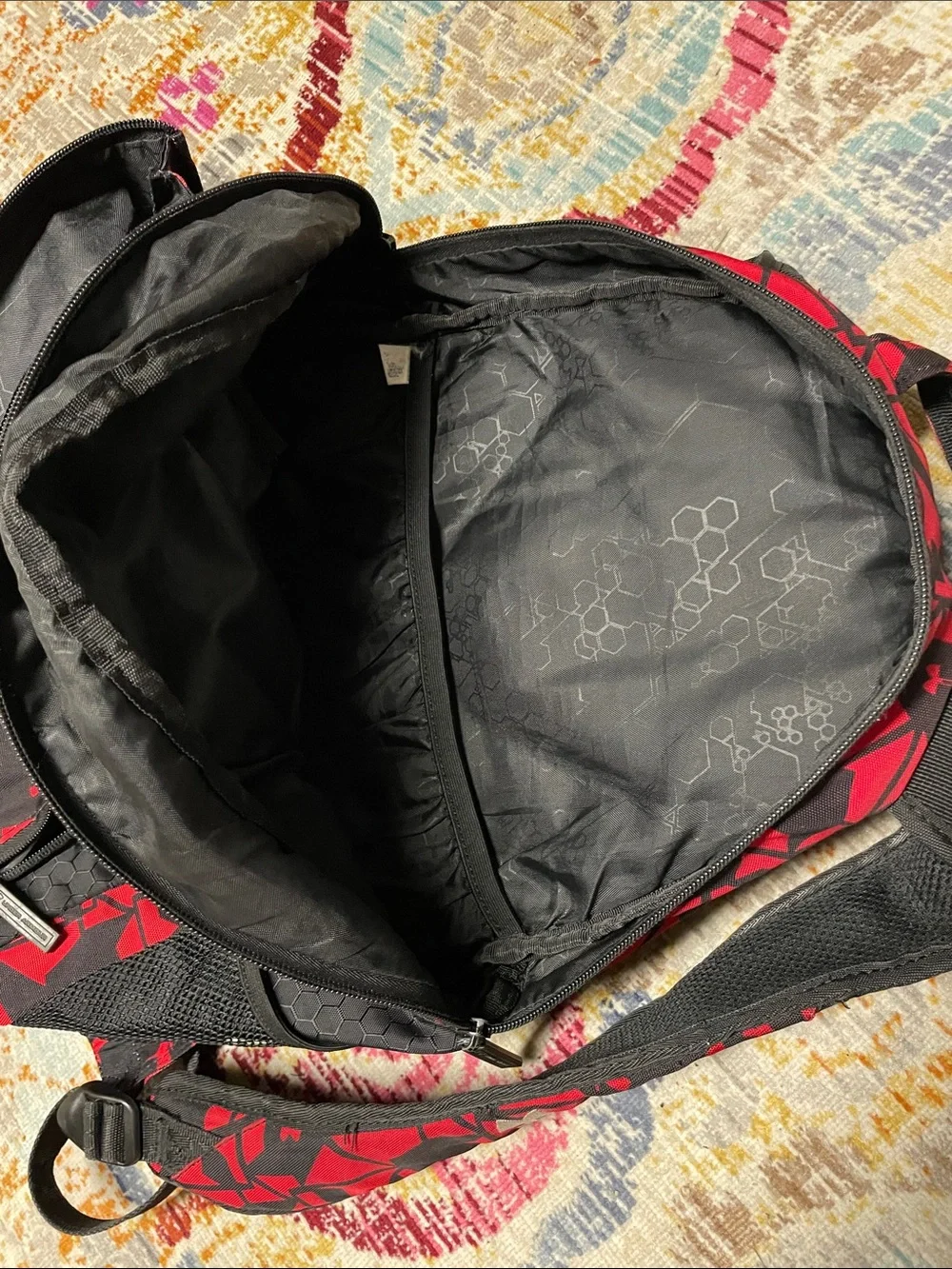 Under Armour black and red backpack